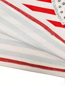 Resyla Women's Casual Fashion Faux Pearl & Rhinestone Heart Print Short Sleeve Round Neck T-Shirt - Multicolor - View 3