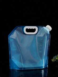 5升/10升露营水袋便携式折叠水桶大容量水容器便携式折叠水容器带阀门：非常适合户外露营、野餐和烧烤。 - 藍色 - 查看 8