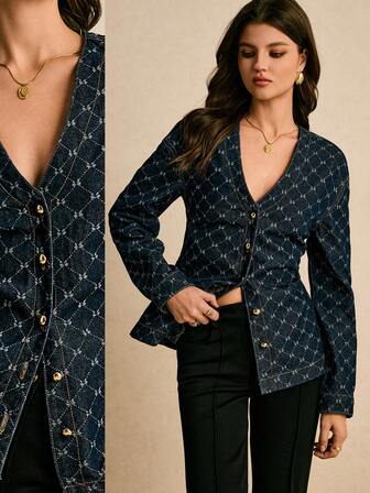 Poéselle Damblus med tryck och knappar