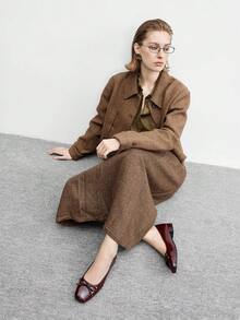 CUCCOO BIZCHIC Women's All-Match Black Casual Comfortable Slip-On Flats, Versatile For Daily Wear Valentine's Day - Coffee Brown - View 6