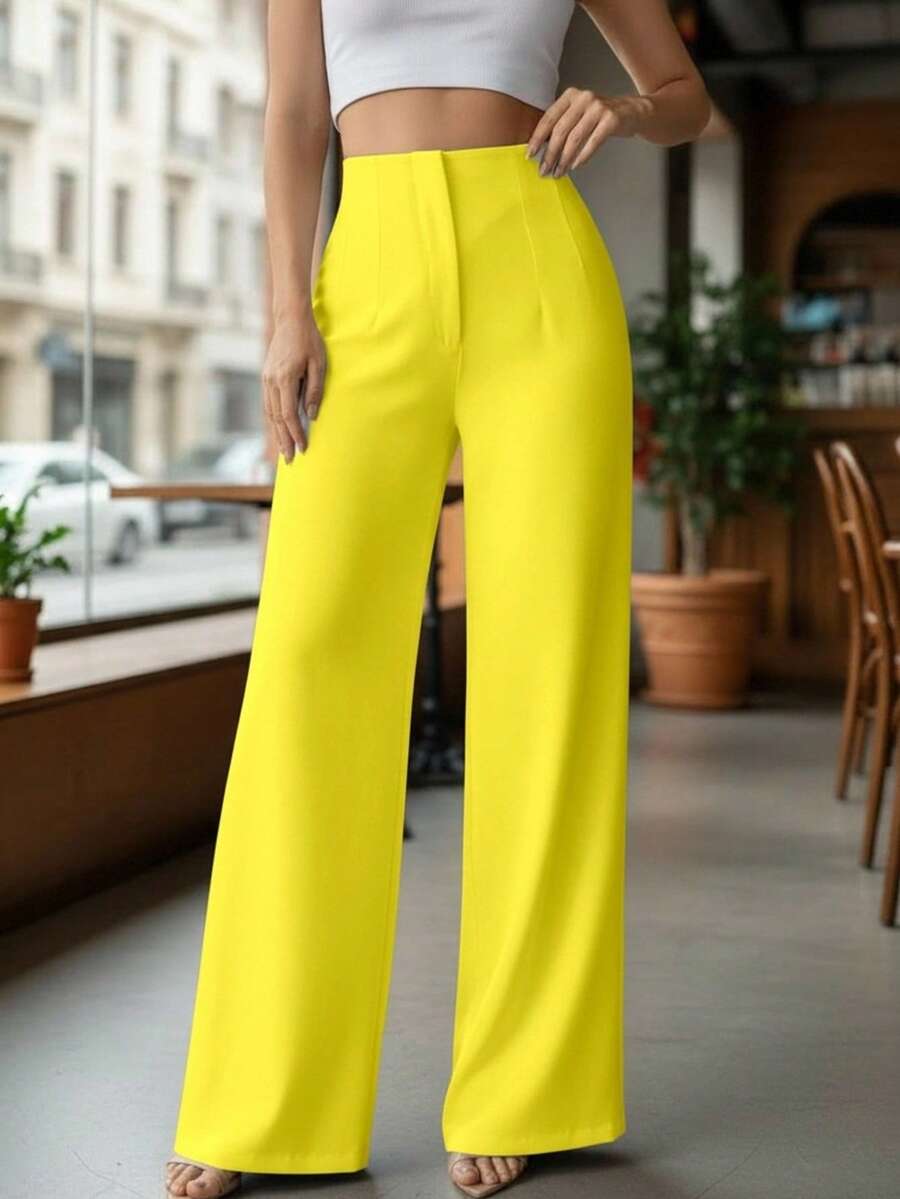 Women Pants - Yellow - View 1