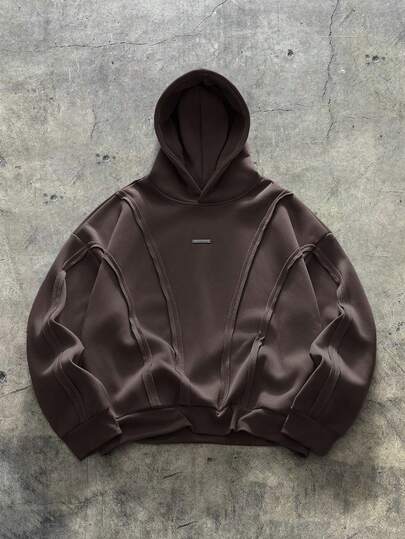 AXEPEAK Deconstructed Arched Split Casual Hoodie