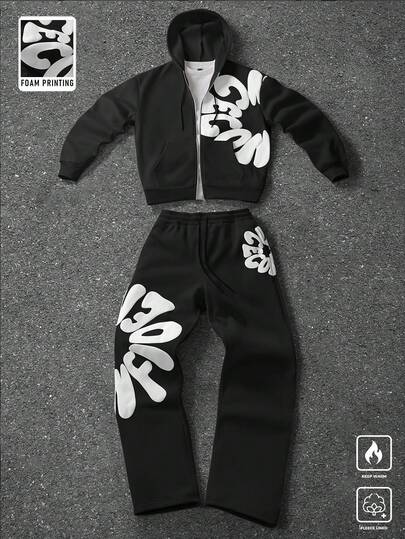 PAVTROS Men's Casual Hooded Sweatshirt & Pants Set