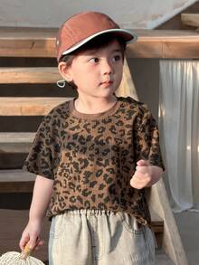 DAZY 男童休闲豹纹圆领短袖上衣，夏季 - 彩色 - 查看 5