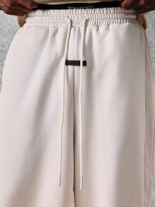 SUMWON Pantalones de chándal con ajuste holgado, cintura con cordón, puños acanalados y bolsillos laterales para comodidad casual en el día a día, lisos - Caqui - Ver 7