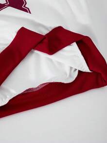 SHEIN ChillGRL 2pcs/Set Teen Girls V-Neck Letter Print Hoodie Sweatshirt And Cargo Pants Casual Outfit