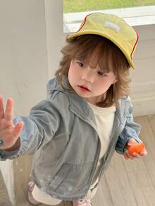 DAZY 女童纯色休闲连帽户外外套