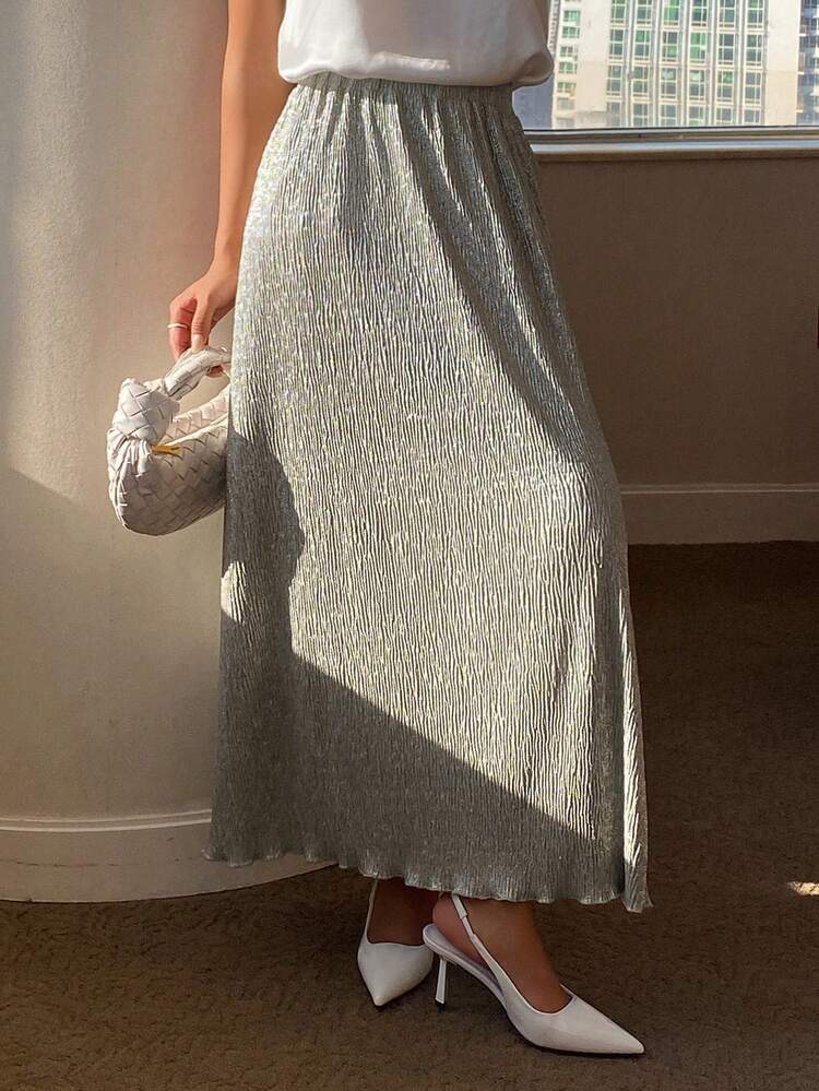 Women's Fashionable Casual Lettuce Hem Skirt Carnival
