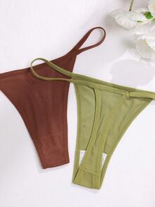 7pcs/Pack Seamless Thong Panties - Multicolor - View 3