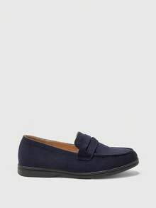 CUCCOO BIZCHIC Sepatu Flat Kasual Wanita Warna Polos, Modis, Nyaman, dan Serbaguna, Cocok untuk Berjalan, Bepergian, dan Liburan - Navy Blue - View 8