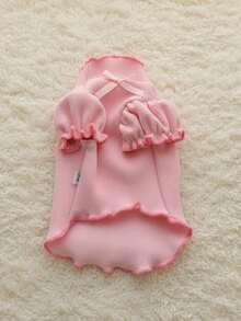 PETSIN Autumn And Winter Thick Base Shirt Princess Style Bubble Sleeve Pet Cat Dog Clothes