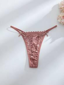 12pcs/Set Romantic Sexy Lace Women's Thong Panties, Assorted Colors - Multicolor - View 7