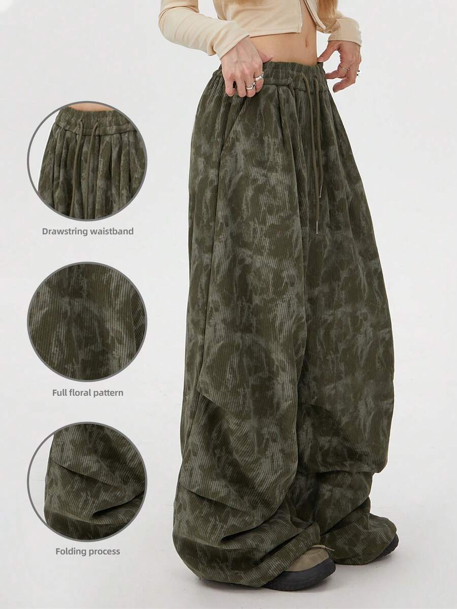 SHEIN 女士随机印花休闲抽绳裤，送朋友的好礼物