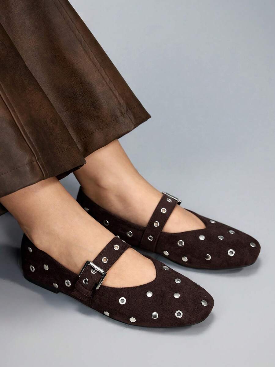 CUCCOO GRLICON 女士休闲套脚乐福鞋，带鞋垫设计，适合日常穿着 - 咖啡棕 - 查看 1