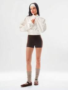 GLOWMODE FeatherFit™ Warm-Up Sweat-Wicking Stretchy Non-Slip Grips Headband Yoga Pilates Gym Workout Training Daily Active Wear - Ancient white - View 6