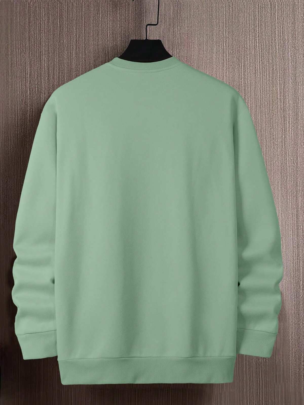 Manfinity Homme Sweat-shirt décontracté à col rond, manches longues, coupe ample avec imprimé lettres pour hommes, automne 5