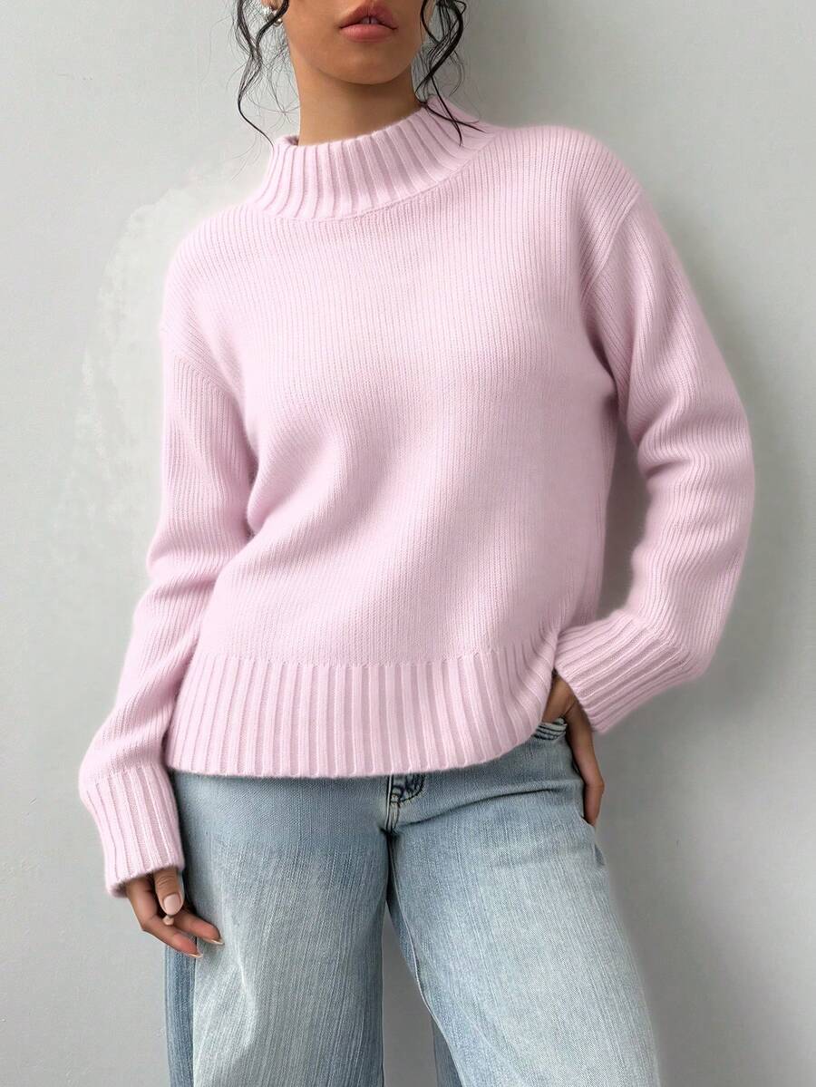 Plus Size Sweaters - Pink - View 1