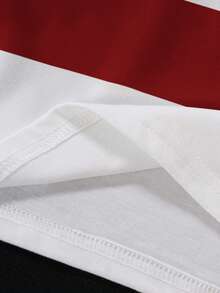 HARRY POTTER X SHEIN Tween Boy Summer Casual Daily Commute School Style Funny Cute Cartoon Figure Graphic & Letter Number Pattern Contrast Stripe Short Sleeve T-Shirt - White - View 6