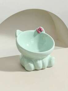 PETSIN Cat Bowl Ceramic Cat Food Bowl Cat Rice Bowl Pet Bowl Cute Cat Rice Bowl Pet Supplies