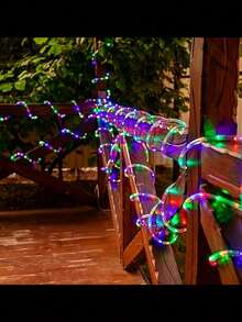 Solar LED String Lights (50/100/200/300 LEDs) - Flexible Tube, 8 Modes + Flashing | Waterproof & Durable PVC | Garden, Patio, Poolside, Trees | Perfect For Parties, Weddings, Christmas, Warm White/Cool White/Multi-Color - Multicolor - View 4
