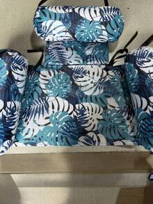 1pc Floating Pool Lounge Chair, Adult Inflatable Pool Hammock Chair, Pool Floating Bed Chair, Floating Pool Sofa With Blue Floral Pattern, Suitable For Summer Pool Party - Multicolor - View 7