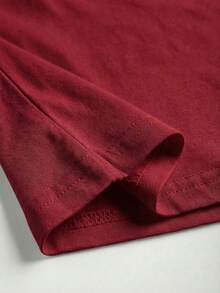 Camiseta de algodón para mujer con estampado de oso de peluche con corazón y texto Happy Valentine's Day ideal para fiestas románticas y celebraciones del Día de San Valentín - Burdeos - Ver 6