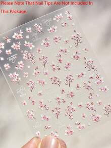 精致蝴蝶翅膀美甲贴纸 - 自粘式，无香型，适用于手脚装饰，设计优雅，易于粘贴，是秋冬季DIY美甲的完美之选。 - 粉色 - 查看 8