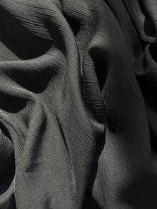 Comfortcana Summer Short Thin Lightweight Textured Plus Size Short Jacket - Black - View 7