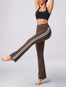 Women Leggings - Coffee Brown - View 3