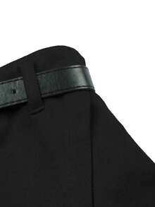 Franclia 大码女式法式休闲优雅长袖T恤和中长裙两件套 - 中紫紅色 - 查看 6