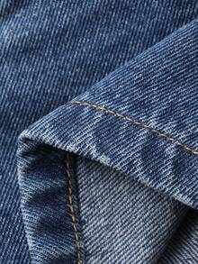 DAZY Toddler Girls' Casual Washed Heart Pocket Denim - Blue - View 3