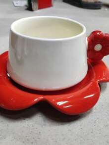 Ceramic Mug Coffee Cup With Saucer, High-Value Exquisite Retro Latte Art Cup, Elegant Afternoon Tea Cup For Women - Multicolor - View 8