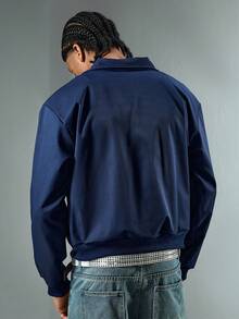 ROMWE MEN Men's Plaid Casual College Style Jacket, Autumn/Winter - Multicolor - View 2