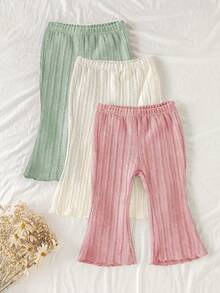 SHEIN 3PCS Baby Girls Bottoms - Multicolor - View 3