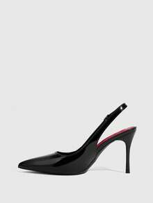 CUCCOO SZL Women's Fashion Versatile Pointed Toe Buckle Pumps - Black - View 4