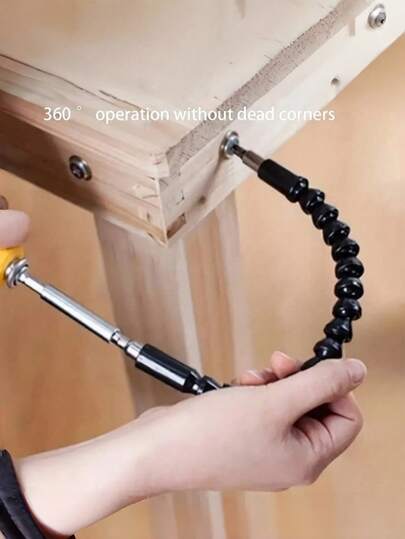 1 Piece Flexible Shaft Drill Bit Extension Seamless Electric Drill Connecting Rod Multifunctional Hex Screwdriver Adapter Durable Drive Rod For Tight Spaces Hard To Reach Areas DIY Repair Tool Accessory Must Have For Home Workshop Professional Use