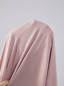 Al Najma 女士立领插肩喇叭袖宽松土耳其长款连衣裙，阿拉伯传统风格 - 粉色 - 查看 8