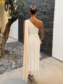 Váy dài bó sát dành cho nữ, màu vàng nhạt, xuân/hè - Màu be - Xem 2