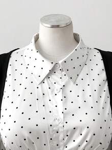 Sunspun Set 2 buc: cămașă cu mânecă lungă și fustă satinată verde-mazăre, croială în talie, potrivită pentru purtare zilnică, primăvară/toamnă și întâlniri.