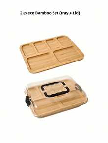 Khay đựng phô mai bằng tre, khay đựng thức ăn di động cho cắm trại, tiệc tùng và nhà hàng | Khay phục vụ món khai vị, thức ăn chín và đồ ăn nhẹ cho lễ hội, khay đựng thực phẩm, chất liệu tre, nhà hàng, nhà bếp, ngoài trời, Giáng sinh - Nhiều màu - Xem 7