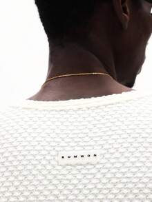 SUMWON Top sin mangas de malla texturizada, cuello redondo, casual de verano para vacaciones y playa, liso - Albaricoque - Ver 2