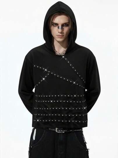 Street Life هودي رجالي ضيق مزين بالزنابير بطراز ديستوبي