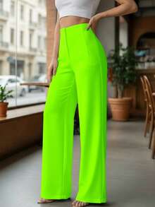 Women Pants - Lime Green - View 3