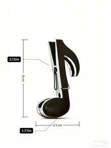 Madebyblanc 黑色音符形小夹子，通用音符夹，钢琴乐谱夹，音符形小夹子，晾干夹，防风夹，食品密封夹，文件夹 - 彩色 - 查看 7