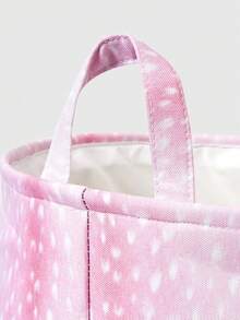 ROMWE Kawaii Cartoon Bear Large Capacity Foldable Storage Basket/Box, 46 X 50 X 42 Cm - Baby Pink - View 5