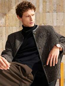 Airaco 时尚通勤奢华高端派对男士夹克 - 黑色 - 查看 4