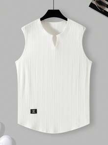 Manfinity Homme Áo tank top nam cổ chữ V không tay dáng rộng thoải mái, áo tank top trắng mùa hè cho nam, quần áo đi biển cho nam, áo sơ mi không tay màu trắng kem cho nam, trang phục không tay cho nam, phong cách cổ điển, thời trang hàng ngày, du lịch cuối tuần, hoạt động ngoài trời, thám hiểm, môi trường làm việc thoải mái hoặc các dịp bán trang trọng, quà tặng cho bạn trai/chồng, quà tặng kỷ niệm/sinh nhật, tiệc tùng, kỳ nghỉ hè, đám cưới, mùa xuân đến mùa hè. - trắng - Xem 5