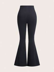 SHEIN EZwear 3件套女士大胆英文印花连体衣和高腰喇叭裤套装，适合春、夏、秋季穿着。 - 彩色 - 查看 5