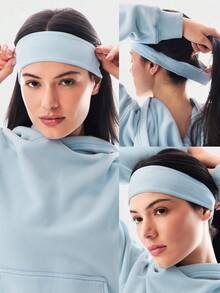 GLOWMODE FeatherFit™ 热身吸汗弹力防滑头带，适用于瑜伽、普拉提、健身房锻炼、日常运动。 - 夏韻藍 - 查看 8