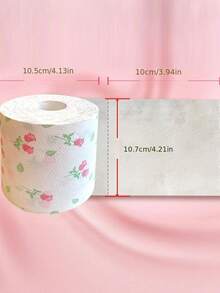 Joivida 8 Rolls Of High-Quality, Attractive Core Toilet Paper, 8 Rolls Of Flushable Toilet Paper, Rose-Patterned Toilet Paper Rolls, Suitable For Various Occasions, Premium And Practical Toilet Paper - Multicolor - View 9